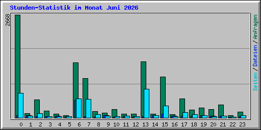 Stunden-Statistik im Monat Juni 2026