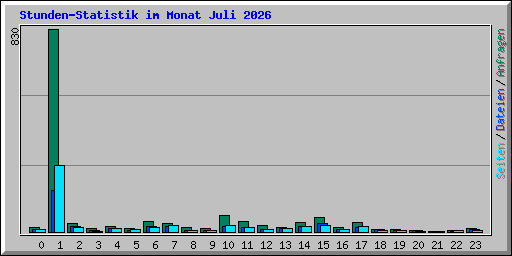 Stunden-Statistik im Monat Juli 2026